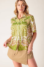 Load image into Gallery viewer, DISTANT ECHOES GREEN WOVEN SHIRT
