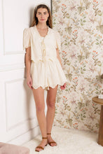 Load image into Gallery viewer, HAPPINESS COMES IN WOVEN TOP AND SHORT SET
