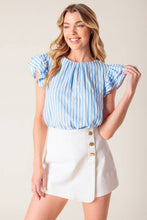 Load image into Gallery viewer, SWEET HARMONY BLUE WOVEN TOP
