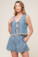 Load image into Gallery viewer, SONGS OF THE SKY WOVEN TOP AND SHORTS SET
