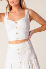Load image into Gallery viewer, DOING IT MY WAY WHITE WOVEN TOP AND SKIRT SET
