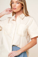 Load image into Gallery viewer, LAYTON CREAM WOVEN TOP
