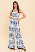 Load image into Gallery viewer, MODERN APPROACH NAVY WOVEN TOP AND PANT SET
