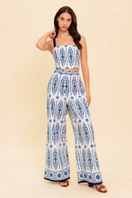 Load image into Gallery viewer, MODERN APPROACH NAVY WOVEN TOP AND PANT SET

