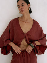 Load image into Gallery viewer, Lucid Knot Top - Burgundy
