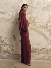 Load image into Gallery viewer, Lucid Flow Tie Pants - Burgundy
