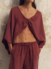Load image into Gallery viewer, Lucid Knot Top - Burgundy
