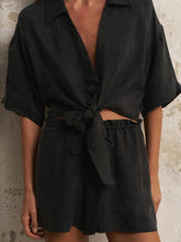 Load image into Gallery viewer, Lucid Flow Tie Shorts - Black
