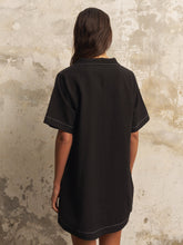 Load image into Gallery viewer, Mae Popover Mini Dress - Black
