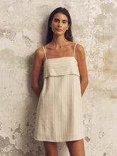 Load image into Gallery viewer, Puglia Stripes Mini Dress - Oatmeal
