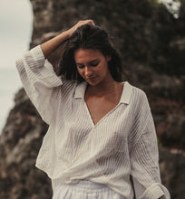 Load image into Gallery viewer, Sade Top - White Stripes
