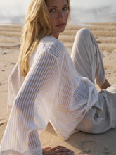 Load image into Gallery viewer, Sade Top - White Stripes
