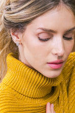 Load image into Gallery viewer, HALO ZIRCONIA ROUND EARRINGS
