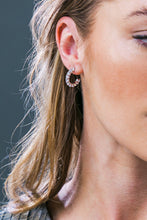 Load image into Gallery viewer, RUBY HOOP EARRINGS
