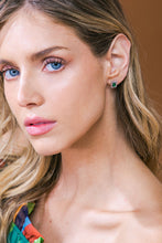 Load image into Gallery viewer, HALO ZIRCONIA ROUND EARRINGS
