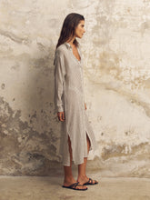 Load image into Gallery viewer, Voyage Shirt Dress - Black Stripes
