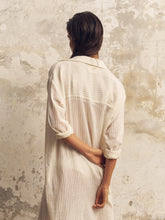 Load image into Gallery viewer, Voyage Shirt Dress - White Stripes
