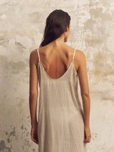 Load image into Gallery viewer, Yaz Dress - Khaki Green Stripes
