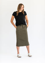 Load image into Gallery viewer, Abbie Mesh Detail Knit Midi Skirt
