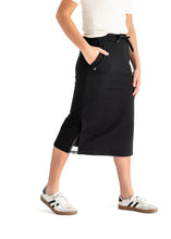 Load image into Gallery viewer, Abbie Mesh Detail Knit Midi Skirt
