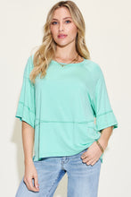 Load image into Gallery viewer, Basic Bae Full Size Bamboo Round Neck Exposed Seam T-Shirt
