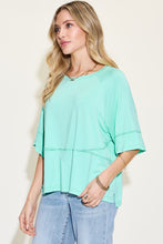 Load image into Gallery viewer, Basic Bae Full Size Bamboo Round Neck Exposed Seam T-Shirt

