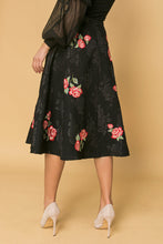 Load image into Gallery viewer, ROSE EMBROIDERY MIDI SKIRT
