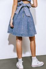 Load image into Gallery viewer, YOUR EYES ON MINE DENIM MINI SKIRT
