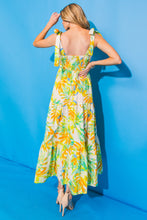 Load image into Gallery viewer, VACATION VIEWS FLORAL WOVEN MIDI DRESS
