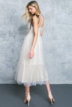 Load image into Gallery viewer, CUTOUT FOR ELEGANCE TULLE MIDI DRESS
