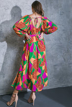 Load image into Gallery viewer, CUE THE CHIC WOVEN MIDI DRESS
