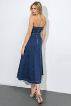 Load image into Gallery viewer, HERE GOES NOTHING DENIM MIDI DRESS
