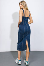 Load image into Gallery viewer, A GREATER LOVE DENIM MIDI DRESS
