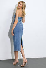 Load image into Gallery viewer, DIVINE DREAM DENIM MIDI DRESS
