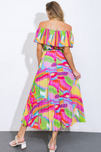 Load image into Gallery viewer, BLOSSOM BOULEVARD WOVEN MIDI DRESS
