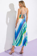 Load image into Gallery viewer, SENSE OF SERENITY WOVEN SATIN MIDI DRESS

