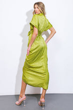 Load image into Gallery viewer, COMING TO MY SENSES WOVEN SATIN MIDI DRESS
