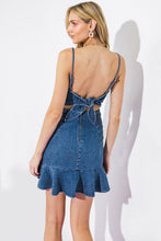 Load image into Gallery viewer, FIRST TO KNOW DENIM MINI DRESS
