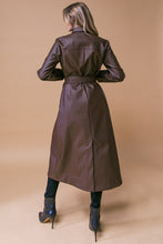 Load image into Gallery viewer, WHAT A WONDERFUL DAY LEATHER MIDI COAT
