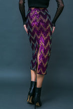 Load image into Gallery viewer, BE HAPPY FRIEND SEQUIN MIDI SKIRT
