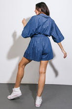 Load image into Gallery viewer, SEIZE THE DAY DENIM ROMPER
