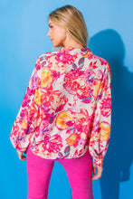 Load image into Gallery viewer, AMORE STRAPLESS FLORAL SHIRT BLOUSE
