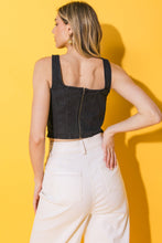 Load image into Gallery viewer, ALL AHEAD DENIM CROP TOP
