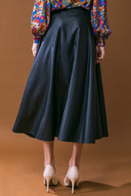Load image into Gallery viewer, MOONLIT LOVE FAUX LEATHER MIDI SKIRT
