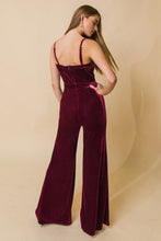 Load image into Gallery viewer, BLOW A KISS VELVET JUMPSUIT
