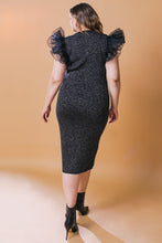 Load image into Gallery viewer, THIS IS YOUR SIGN METALLIC MIDI DRESS
