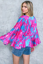 Load image into Gallery viewer, HERE WE GO AGAIN BLUE WOVEN TOP
