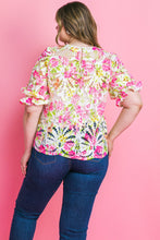 Load image into Gallery viewer, BLISS ME FLORAL WOVEN LACE TOP
