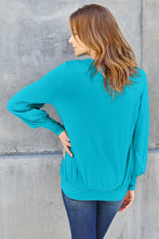 Load image into Gallery viewer, Basic Bae Full Size V-Neck Lantern Sleeve Top
