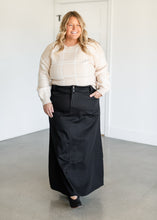 Load image into Gallery viewer, Camellia A-Line Cotton Twill Maxi Skirt
